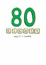 80 80th Birthday Card 7014 created by A Ray of Sunshine Cards