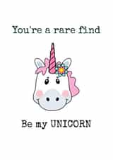 Unicorn Boyfriend Anniversary Card 25465 created by Doodle Dot Design Co