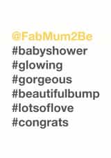 baby shower mum to be Pregnancy Card 3706 created by Bow & Bell