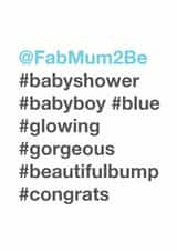 baby shower blue New Baby Card 3708 created by Bow & Bell