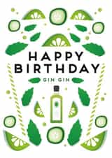 gin tonic Birthday Card 7412 created by Pepper Pot Studios