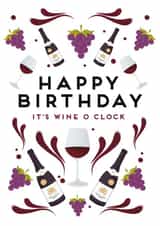 wine alcohol Birthday Card 29485 created by Pepper Pot Studios