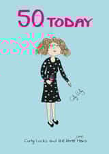 50 birthday Birthday Card 29237 created by Curly Girly