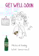 humour get Get Well Card 6975 created by Curly Girly