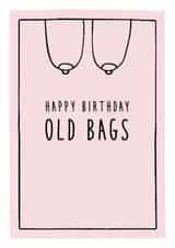 Happy birthday old bags - funny birthday card created by Prairie Chick Prints