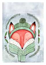 fox winter Card 24642 created by Vee Hartley