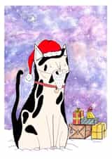 cat christmas Christmas Card 24643 created by Vee Hartley