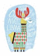 Christmas Llama Christmas Card 23041 created by Josh Cleland