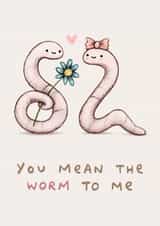 worm love Anniversary Card 22637 created by Sophie Corrigan