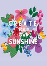 SUNSHINE QUOTE Just because Card 7325 created by EVELYNWHITEDESIGN