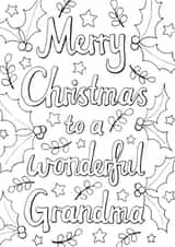 merry grandma Christmas Card 6166 created by Hazel Fisher Creations