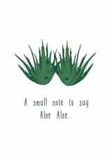aloe plant Just because Card 7475 created by Punderstanding Life