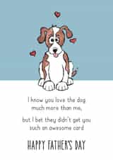pet cute Father's Day Card 29624 created by HC Illustrations
