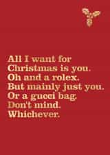 xmas rolex Christmas Card 5917 created by Mrs Best Paper Co.