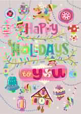 elf retro Christmas Card 24352 created by Jill Howarth