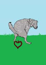 Funny Valentines Day Card - From The Dog created by LIKKS Greeting Cards