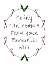 merry favourite Christmas Card 6140 created by Rachel Storey Illustration