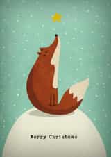 fox xmas Christmas Card 26834 created by LATTE DESIGN