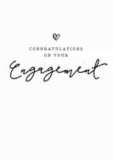Congratulations on your engagement card - Love heart - Minimalist created by Emma Maddocks