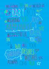 Welcome to the world Baby Boy - Love You - New Baby Card created by Love and Happy Stuff