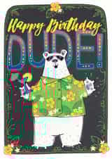 boy bear Birthday Card 1313 created by Kate Chesterton