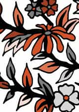 WilliamMorris RedFlowers Card 29887 created by Herbert and Wilks