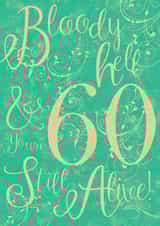 60 sixty Birthday Card 5593 created by Lizzie O'Grady