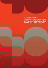 40th forty Birthday Card 5594 created by Lizzie O'Grady