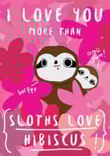 Sloth love card created by Heidi Burton