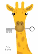 Cute Giraffe New Home Card - House Key - New Home created by Victoria Grace Designs