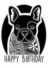 french bulldog Birthday Card 7705 created by Helen Giddings