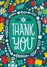 Pretty Thank You Card - Colorful Flowers - Thank You created by Kay Wolfersperger