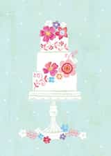 Wedding cake - confetti background created by Louise Anglicas