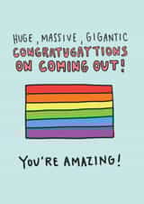 Congratugaytions on Coming Out Card created by Angela Chick