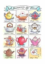 Dictionary Tea Humour Card 7978 created by Helen L Smith