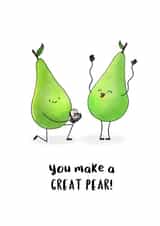 You great pear engagement card created by Easel & Bear