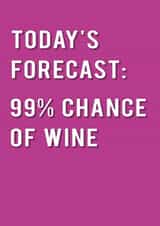 wine funny Birthday Card 6523 created by Redback Cards