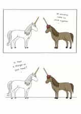 unicorn liz Love & Friendship Card 6530 created by Redback Cards