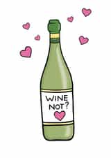 wine love Valentines Day Card 22556 created by Deirdre Spain