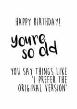 old age Birthday Card 7997 created by Little Stars Prints