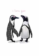 penguin valentines Valentines Day Card 22584 created by Kristy le Voy