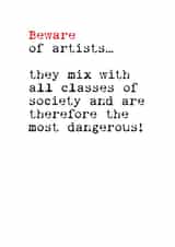 beware artist Just because Card 8009 created by Passion 4