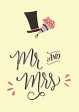 Mr and Mrs - wedding - yellow created by Ariane Vieira