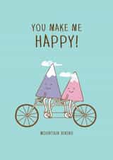 Mountain biking couple created by Milkyprint