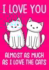 cat love Valentines Day Card 30016 created by Doodlecats