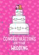 Congratulations on your wedding - Cat wedding card created by Doodlecats