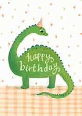 dinosaur diplodocus Birthday Card 1057 created by Bethany Christou