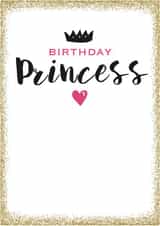 PRINCESS typography Birthday Card 2793 created by Always Sparkle
