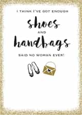 SHOE HANDBAGS Love & Friendship Card 2797 created by Always Sparkle