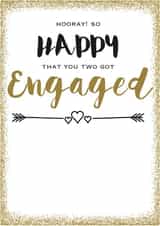 Hooray so happy engagement card created by Always Sparkle